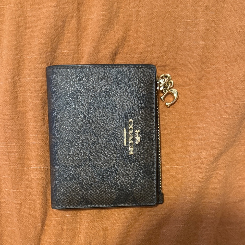 Coach Black Leather Key and Card Holder